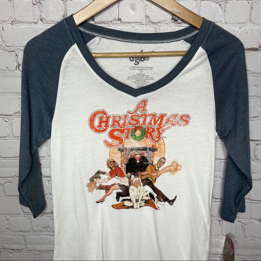 A Christmas Story Baseball Style Tee Size XS